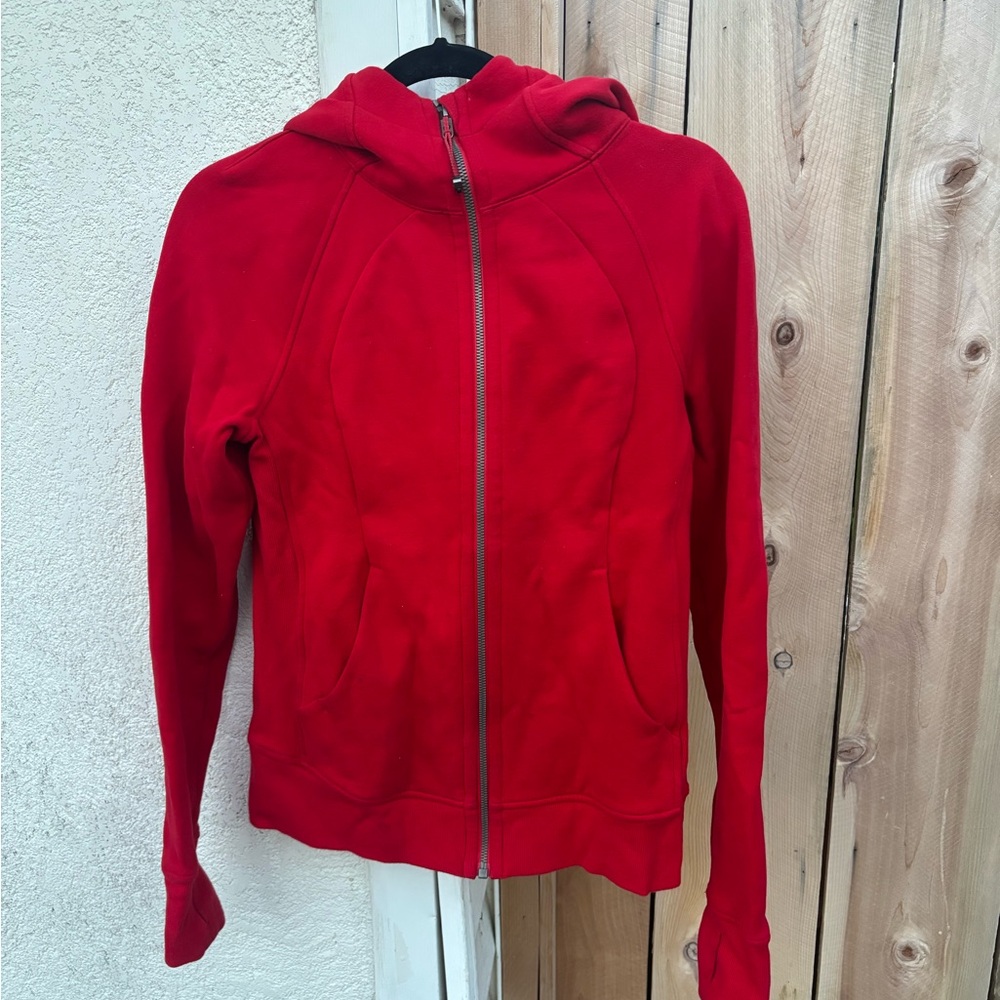 Lululemon Red Scuba Hoodie Size 6